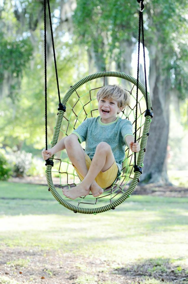 Swurfer Woval Green Adjustable Reclining Indoor and Outdoor Rocking Swing 400 lb