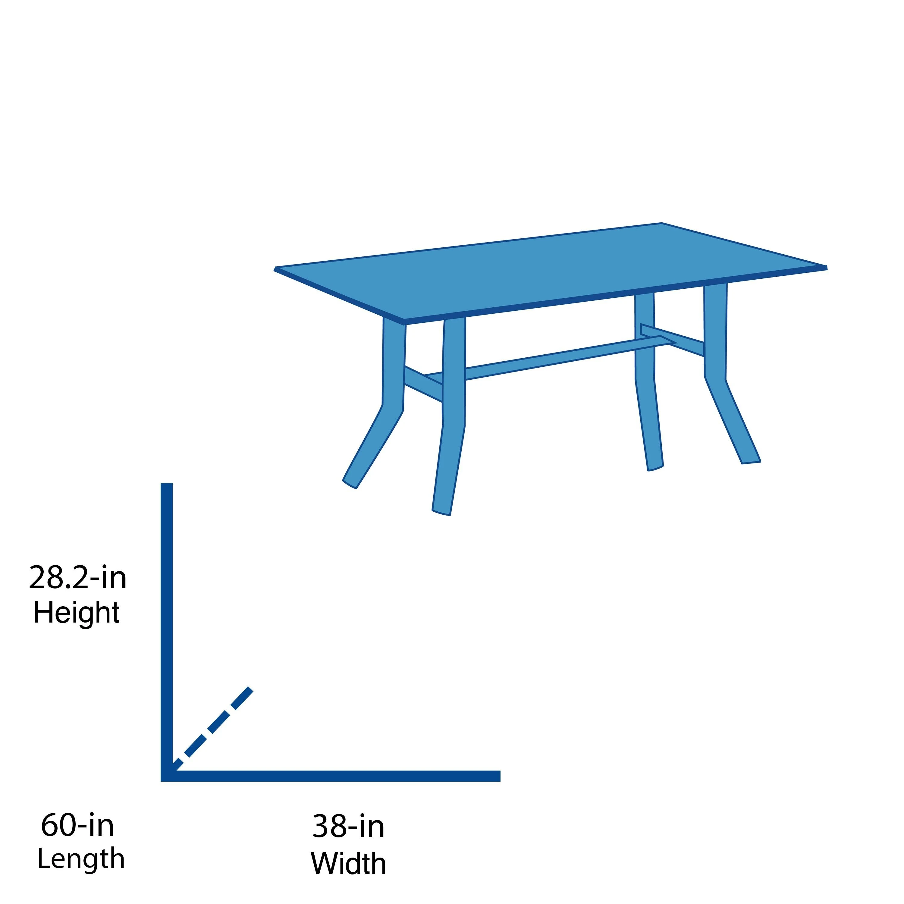Style Selections Pelham Bay Rectangle Outdoor Dining Table 38-in W x 60-in L with Umbrella Hole | FTS00748C