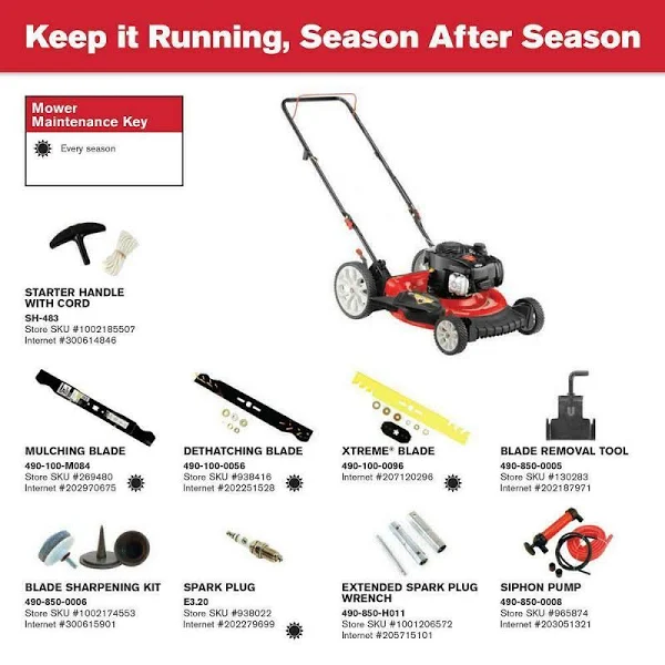 Troy-Bilt TB100 Walk Behind Push Mower with Briggs and Straton Engine