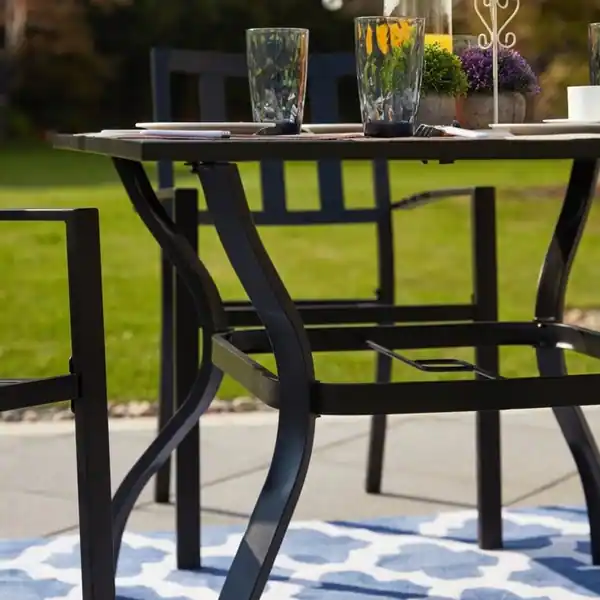 Patio Festival Outdoor Dining Table  C Black