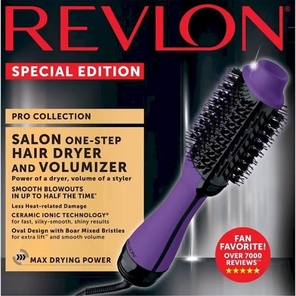 Revlon One-Step Hair Dryer & Volumizer Hot Air Brush, Purple