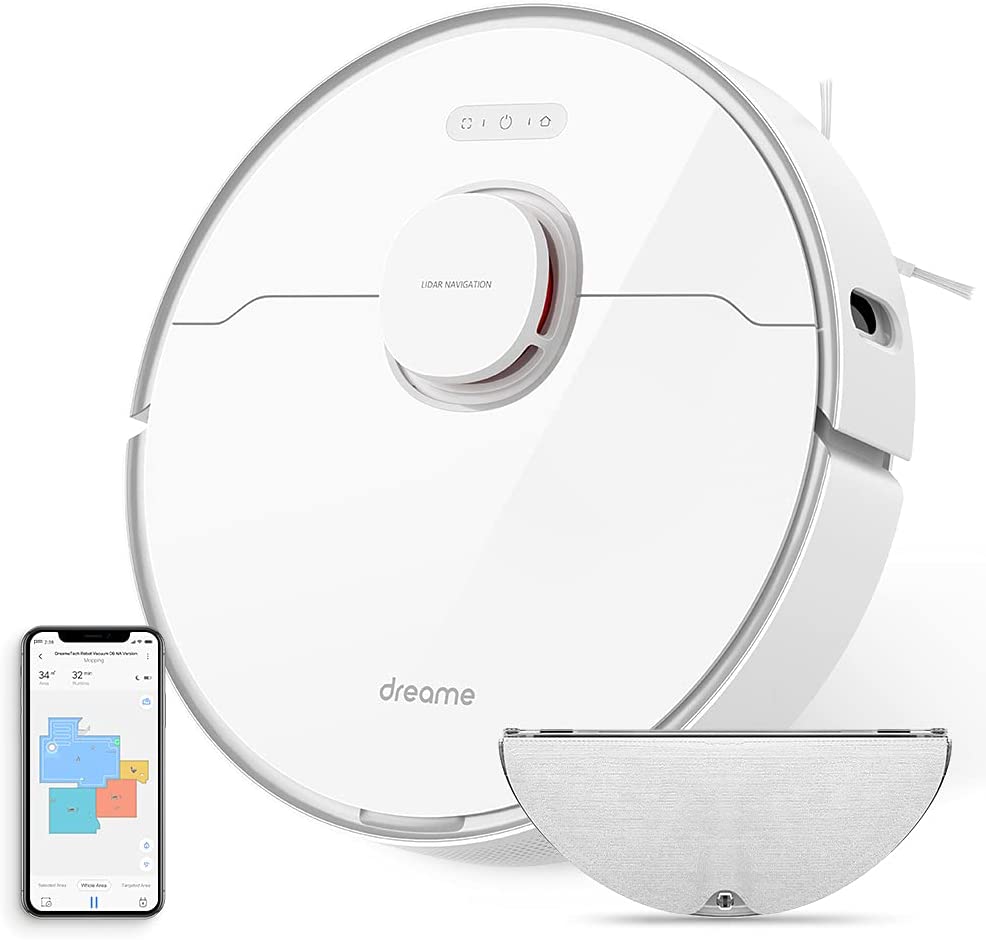 Dreametech L10 Pro Robot Vacuum Cleaner and Mop - White