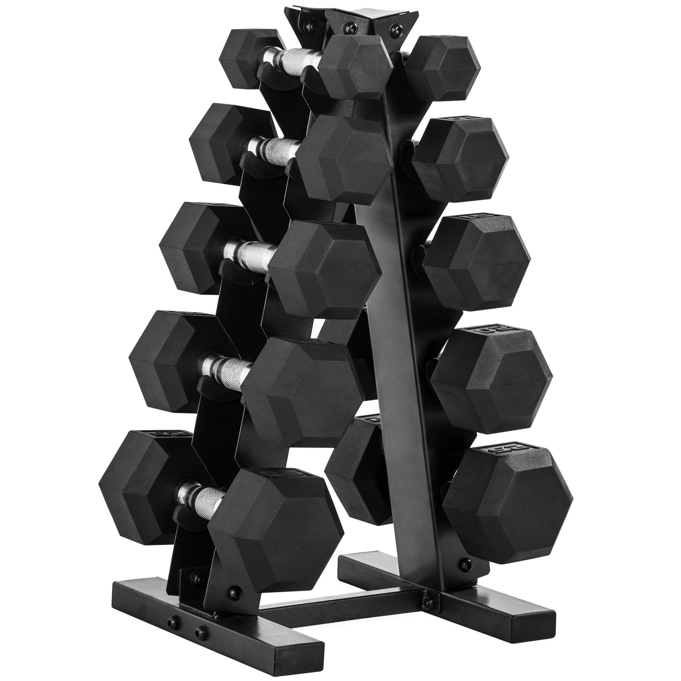 Cap Barbell 150-Pound Dumbbell Set with Rack