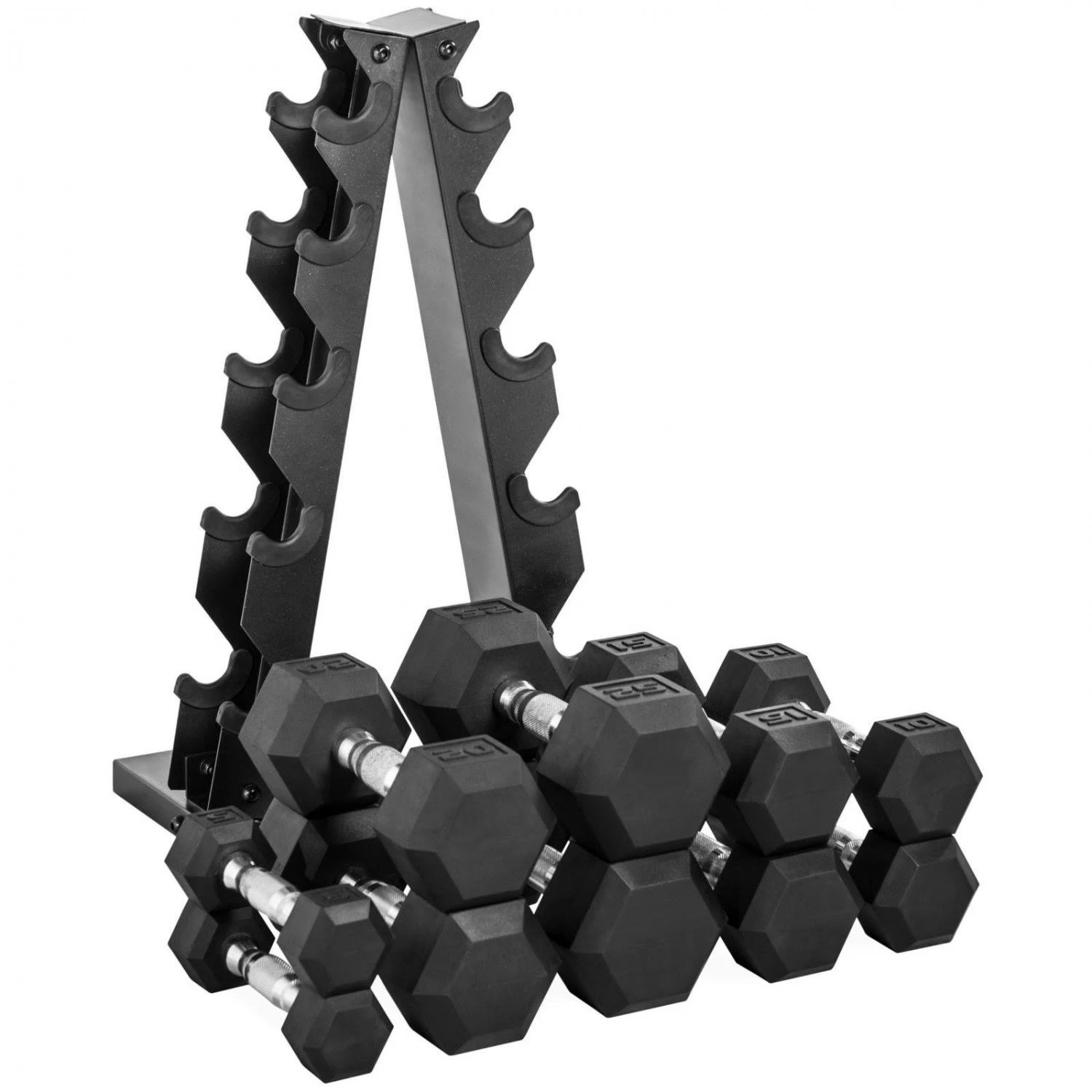 Cap Barbell 150-Pound Dumbbell Set with Rack