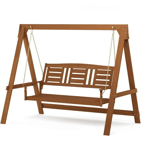 Furinno FG18415S Tioman Hardwood 3 Seater Swing with Stand