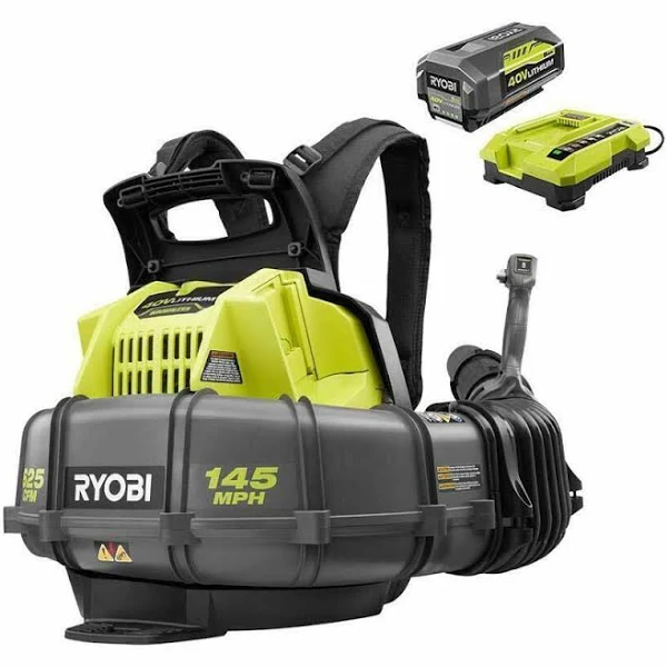 Ryobi 145 MPH 625 CFM 40-Volt Lithium-Ion Cordless Backpack Blower 5 Ah Battery