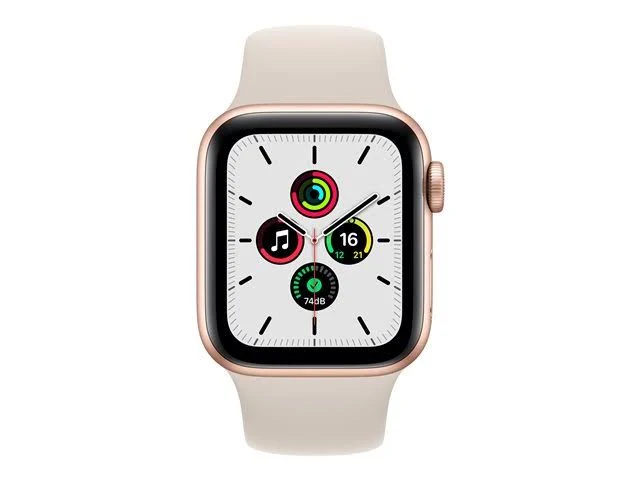 Apple Watch SE GPS 40mm Gold Aluminum Case with Starlight Sport Band