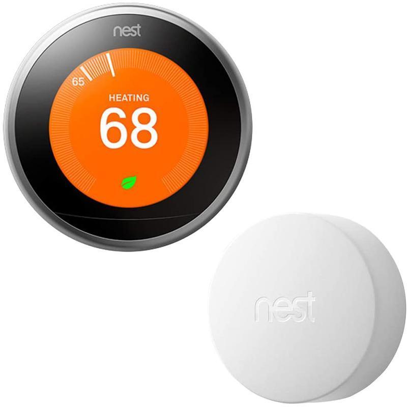 Nest Learning Thermostat (3rd Generation) with Nest Temperature Sensor (T5000SF) (White)