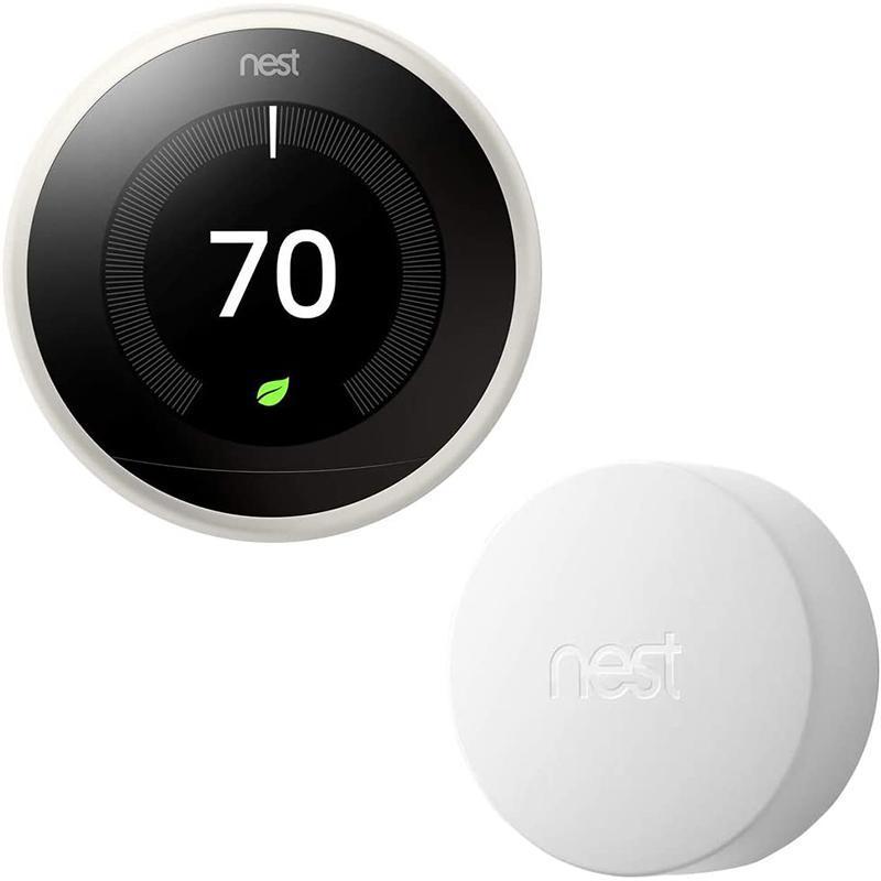 Nest Learning Thermostat (3rd Generation) with Nest Temperature Sensor (T5000SF) (White)