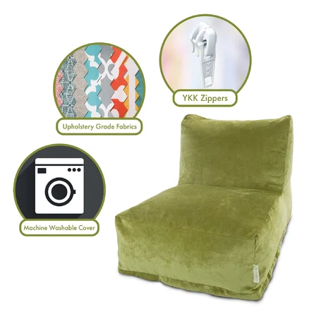 Mack & Milo Standard Bean Bag Chair and Lounger Upholstery: Apple  C Green