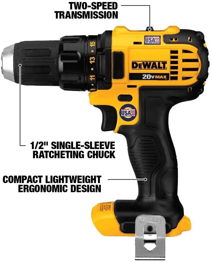 DEWALT 20V MAX Combo Kit, Compact 5-Tool (DCK521D2)