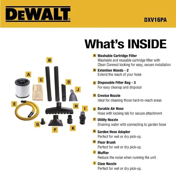 DeWalt 16 Gallon Poly Wet/Dry Vacuum