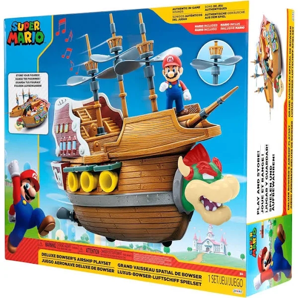 Super Mario Deluxe Bowser's Ship Playset