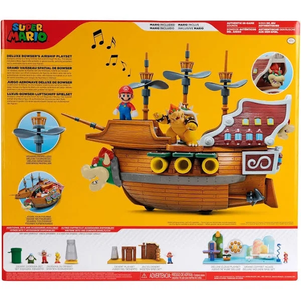 Super Mario Deluxe Bowser's Ship Playset