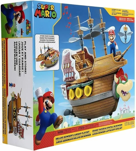 Super Mario Deluxe Bowser's Ship Playset