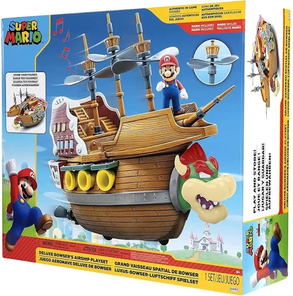 Super Mario Deluxe Bowser's Ship Playset