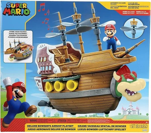 Super Mario Deluxe Bowser's Ship Playset