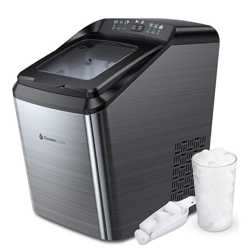 Dreamiracle Ice Maker Machine for Countertop, 33 lbs Bullet Ice Cube in 24H