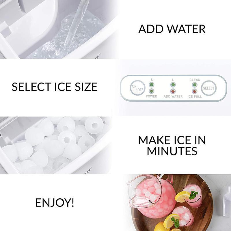 Igloo ICEB26HNWHN Automatic Self-Cleaning Portable Electric Countertop Ice Maker Machine