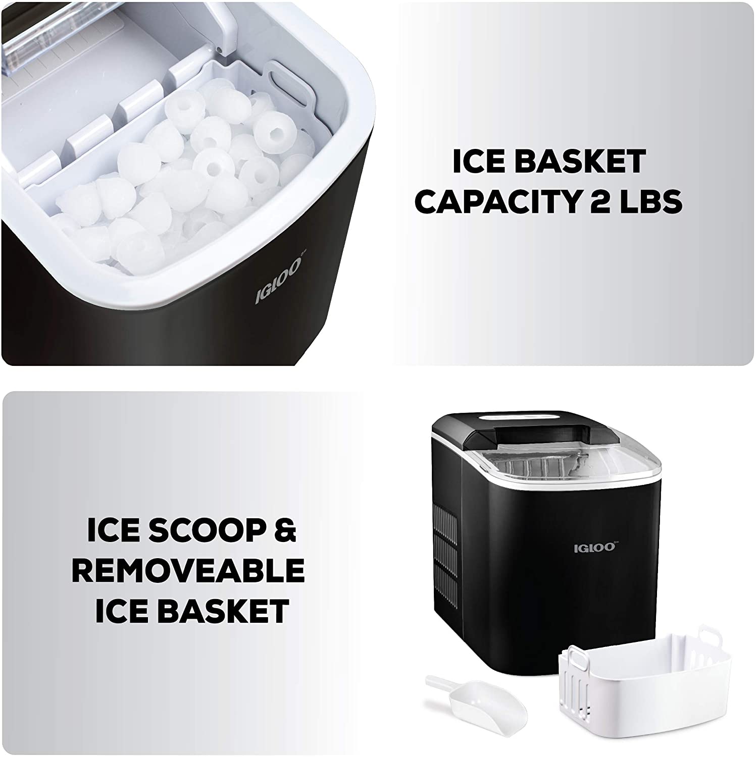 Igloo ICEB26BK Portable Electric Countertop 26-Pound Automatic Ice Maker