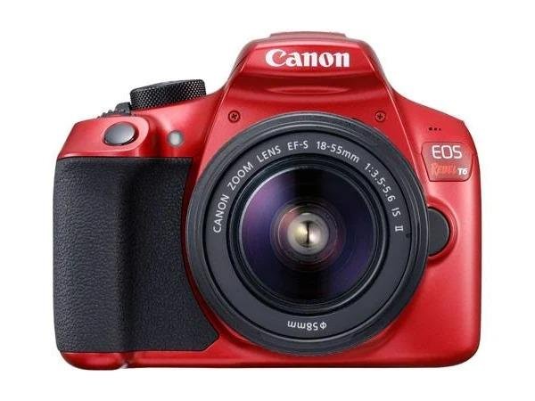 Canon EOS Rebel T6 Digital SLR Camera EF-S 18-55mm IS II Lens Kit Limited Edition Red