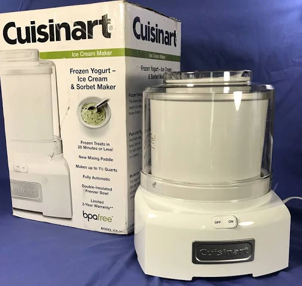 Cuisinart Frozen Yogurt, Ice Cream & Sorbet Maker - 1.5 qt - White