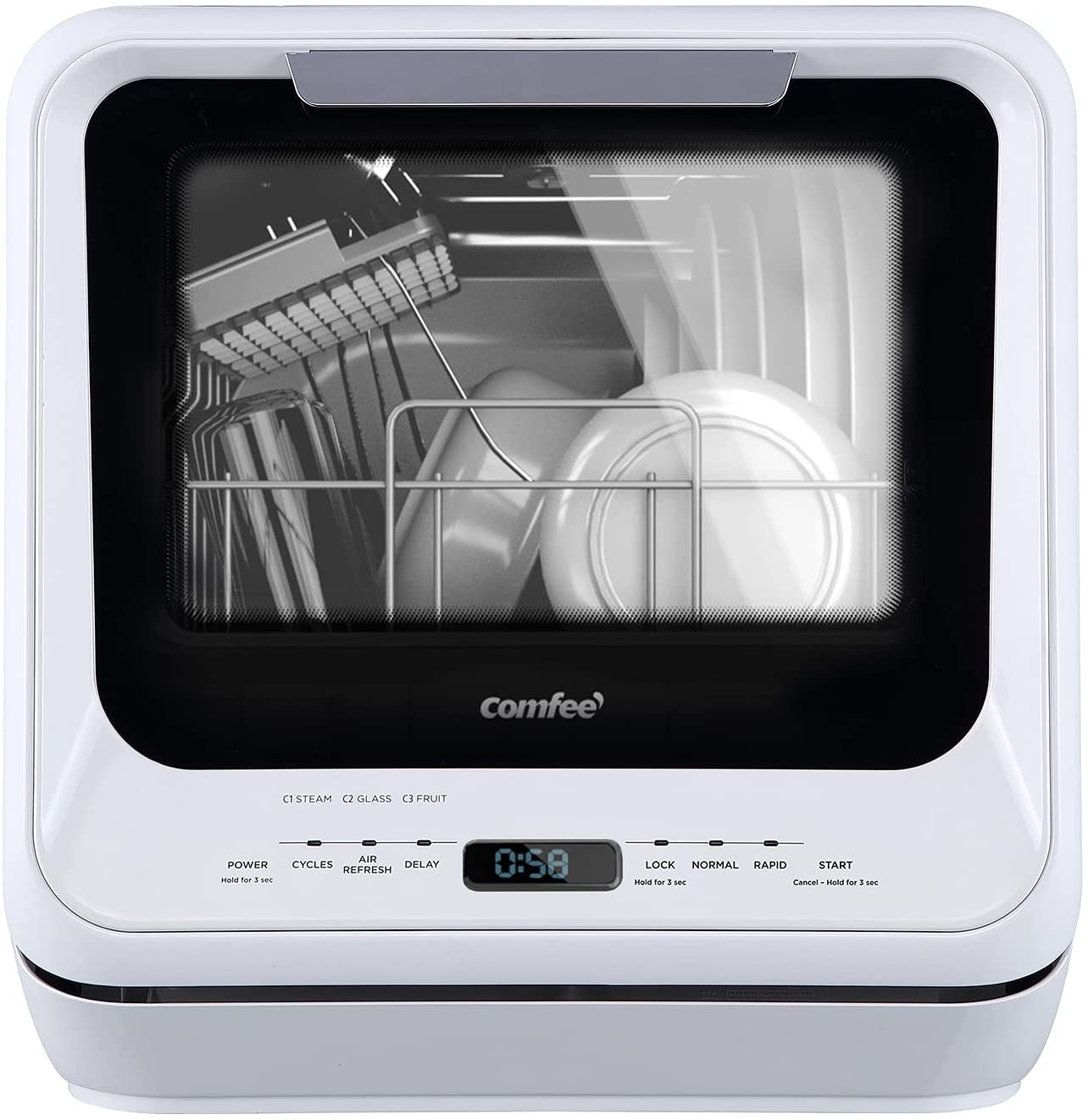 Comfee Mini Portable Countertop Dishwasher - White