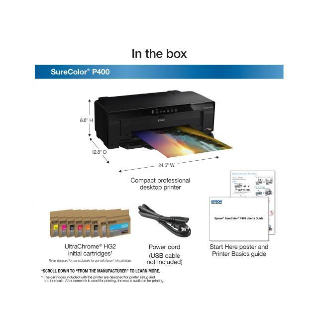 Epson - SureColor P400 Wide Format Inkjet Printer