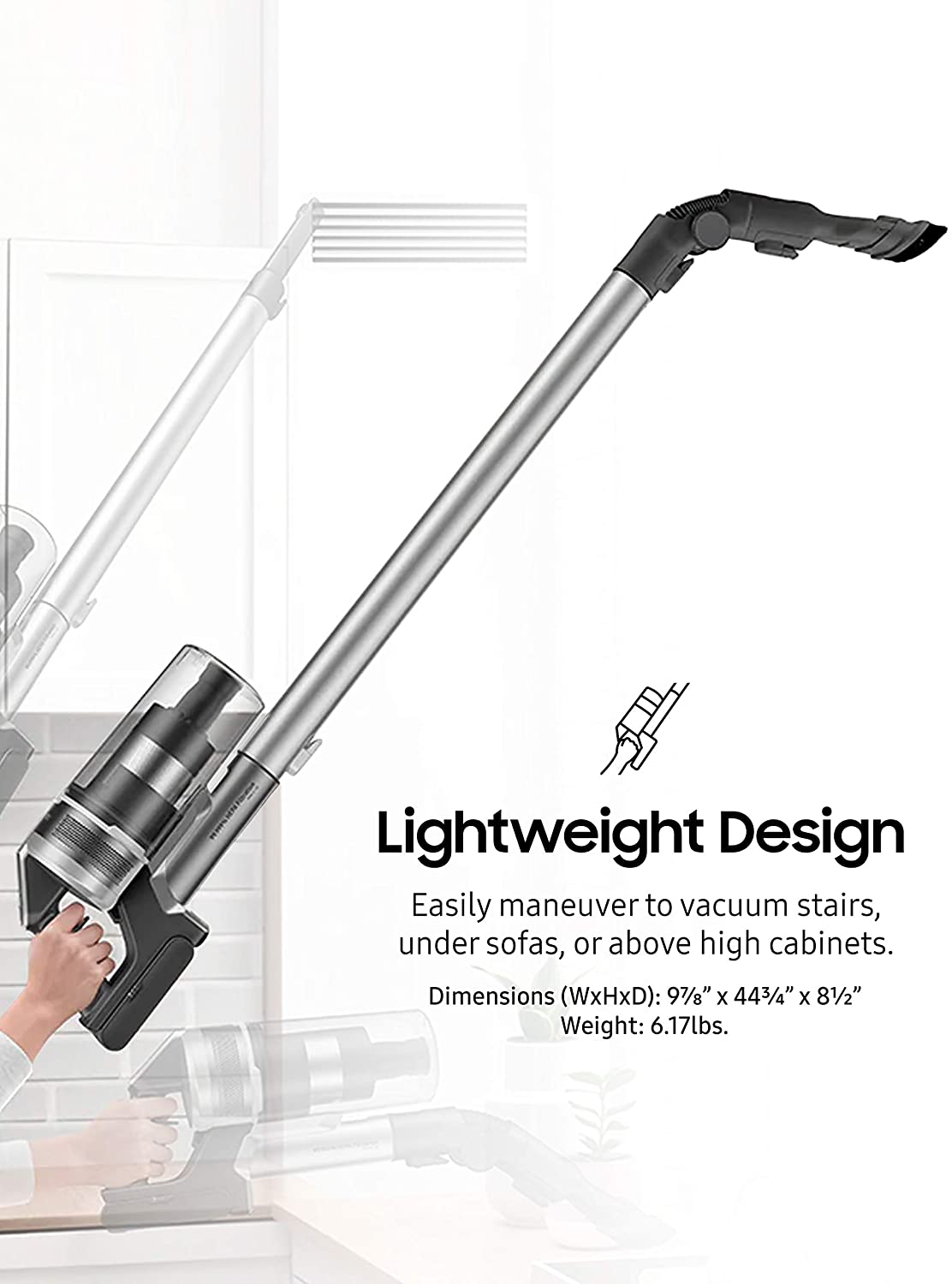 Samsung Jet 90 Stick Cordless Lightweight Vacuum - Titan Silver