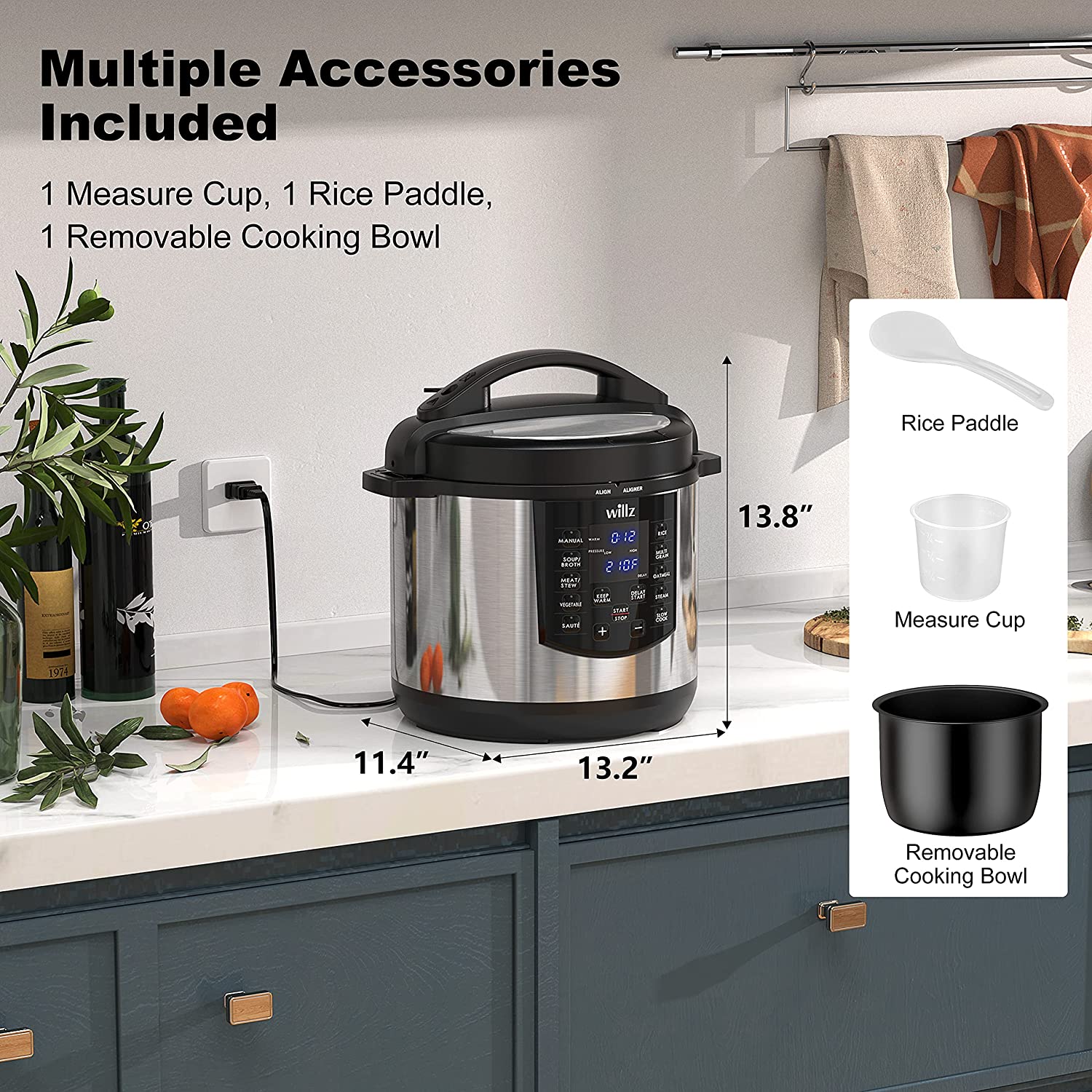 Willz 6-in-1 Multi-Use Programmable Pressure Cooker