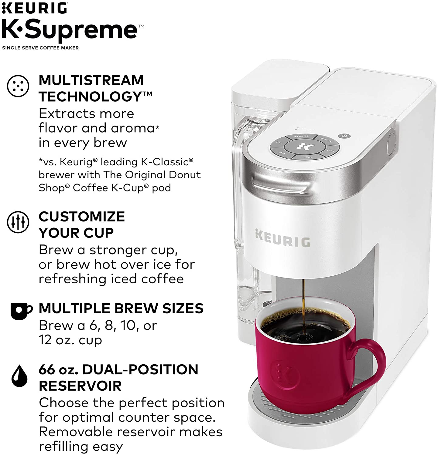 Keurig K-Supreme Coffee Maker - White