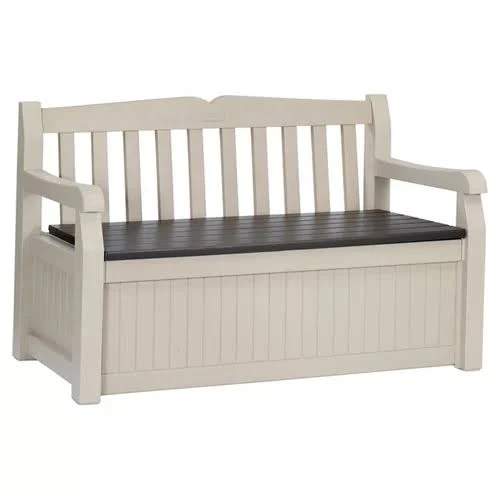 Eden Plastic Storage Bench (Color Beige)