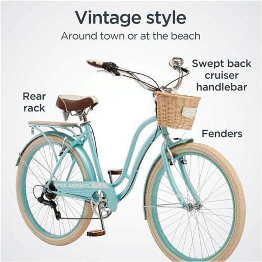 Schwinn Cabo Cruiser Bike, 26-inch wheels, vintage-style womens frame