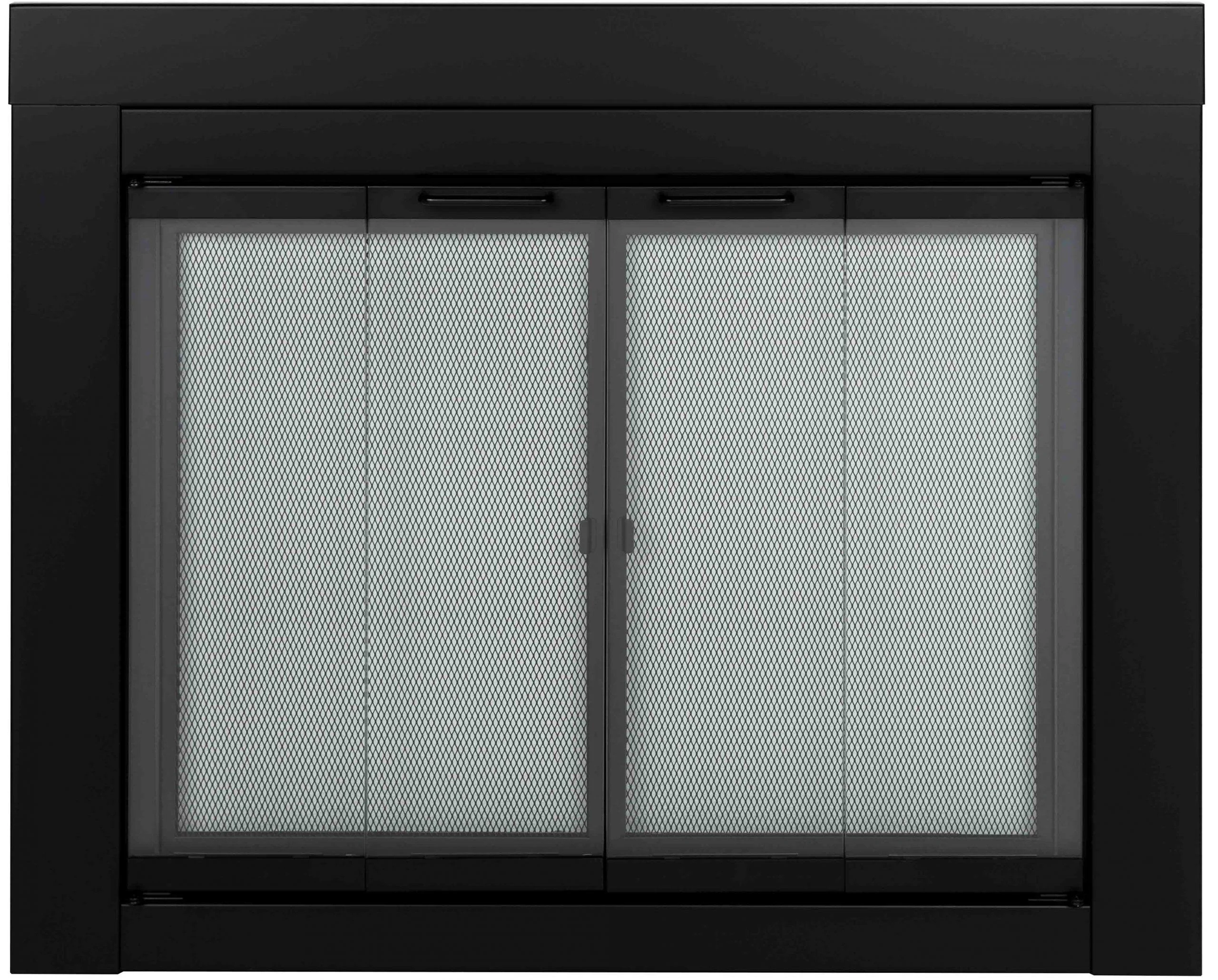 Pleasant Hearth AT-1001 Ascot Fireplace Glass DOOR, Black, Medium