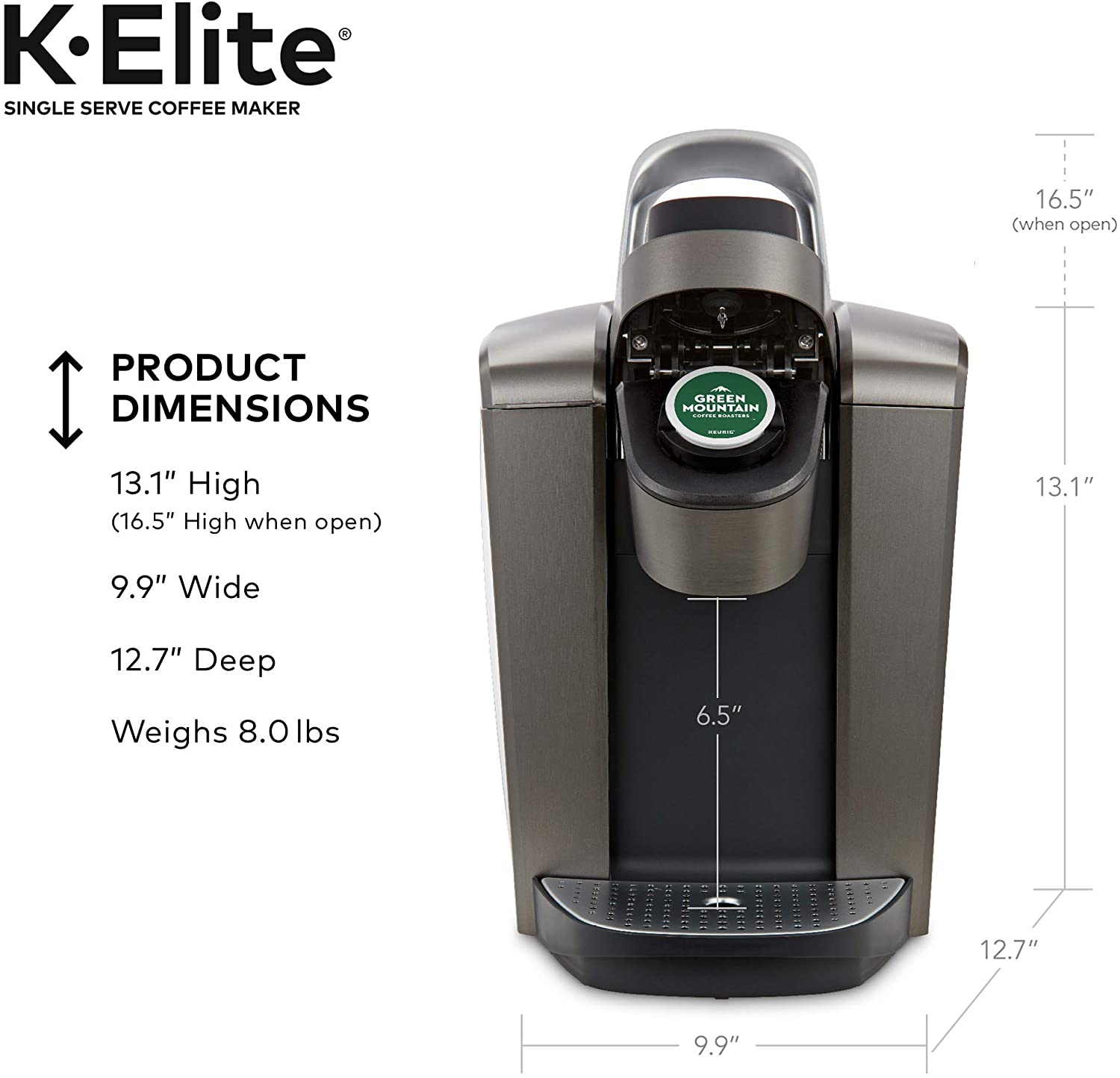 Keurig K-Elite Coffee Maker - Brushed Slate