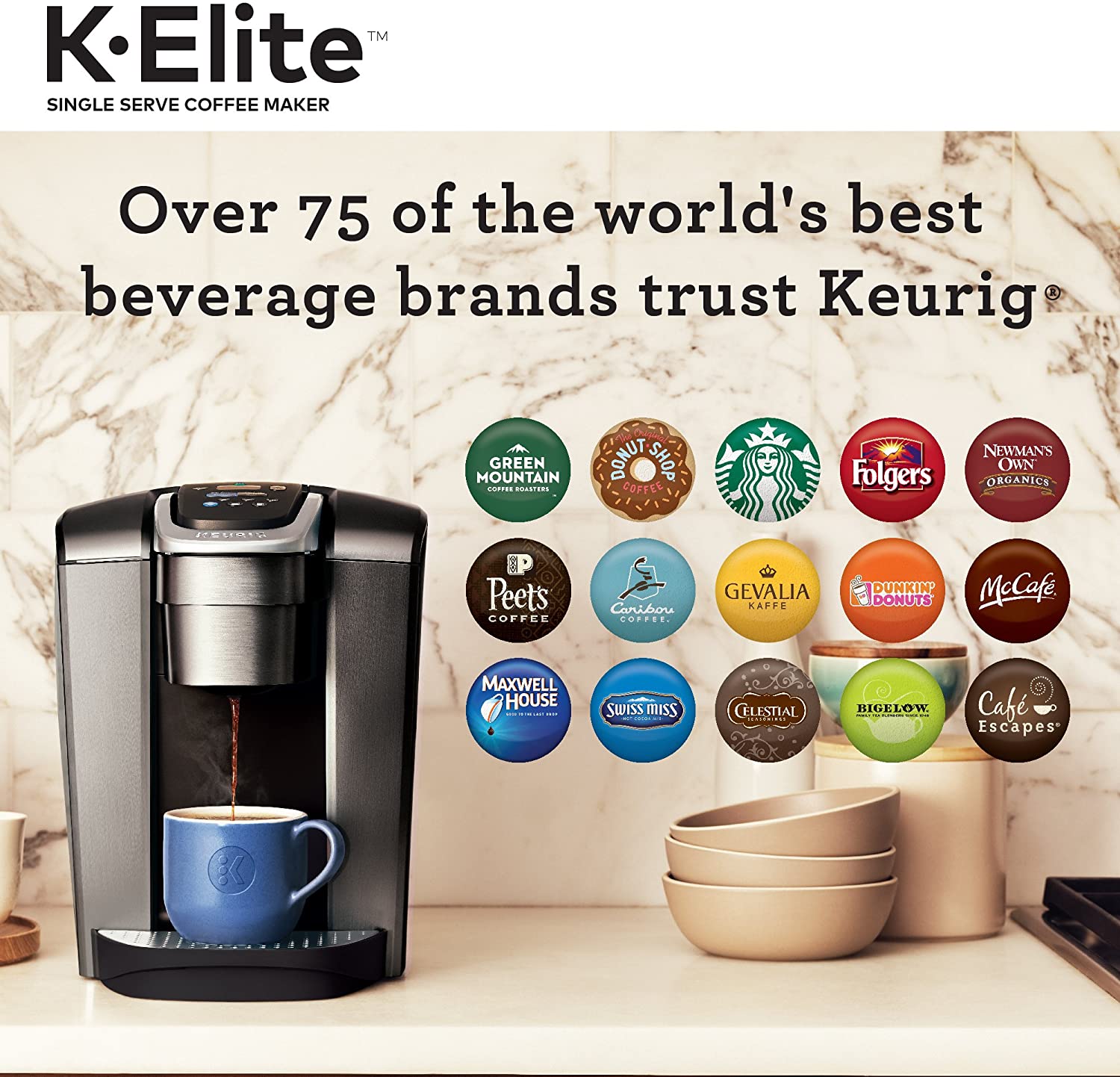 Keurig K-Elite Coffee Maker - Brushed Slate