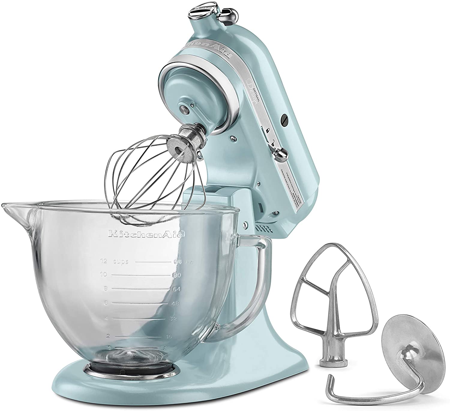 KitchenAid KSM155GBAZ 5-Qt. Artisan Design Series with Glass Bowl - Azure Blue