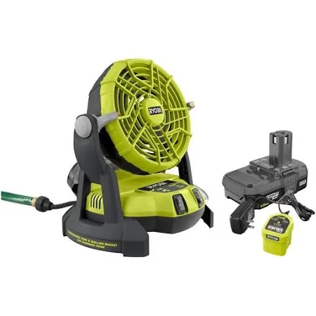 Ryobi 18-Volt ONE+ Bucket Top Misting Fan Kit