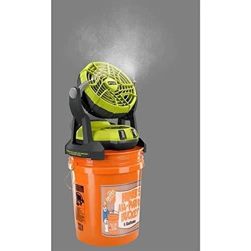 Ryobi 18-Volt ONE+ Bucket Top Misting Fan Kit