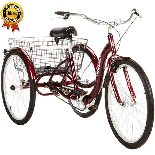 Schwinn Meridian Single Speed Tricycle - 26'' - Black Cherry