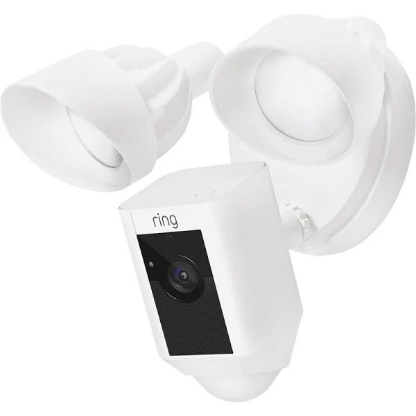 Ring 8SF1P7-WEN0 Motion-Activated HD Security Camera with Floodlight - White