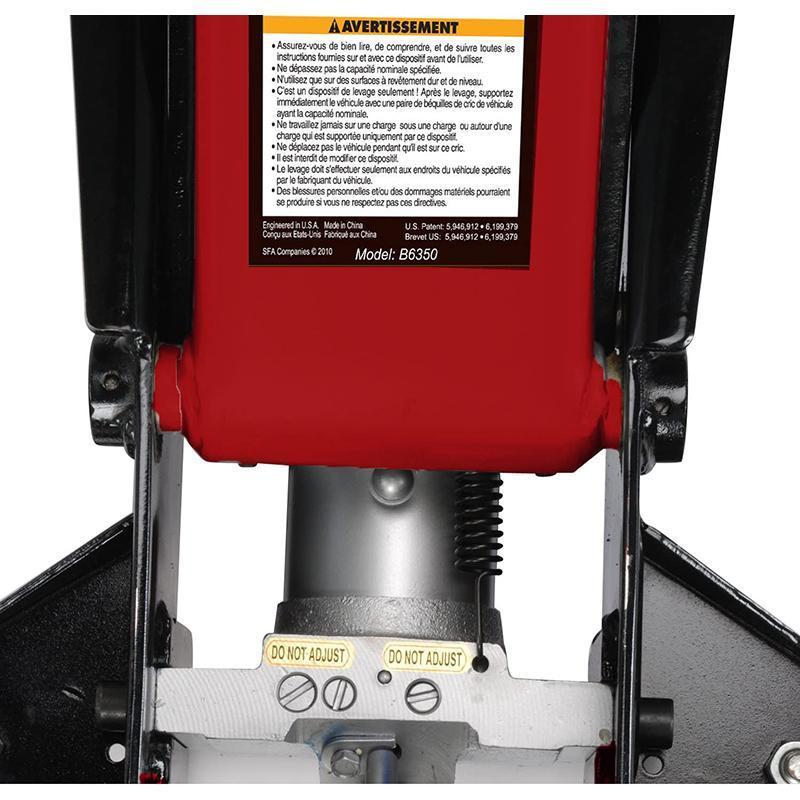 Blackhawk B6350 Black Red Fast Lift Service Jack - 3-5 Ton Capacity