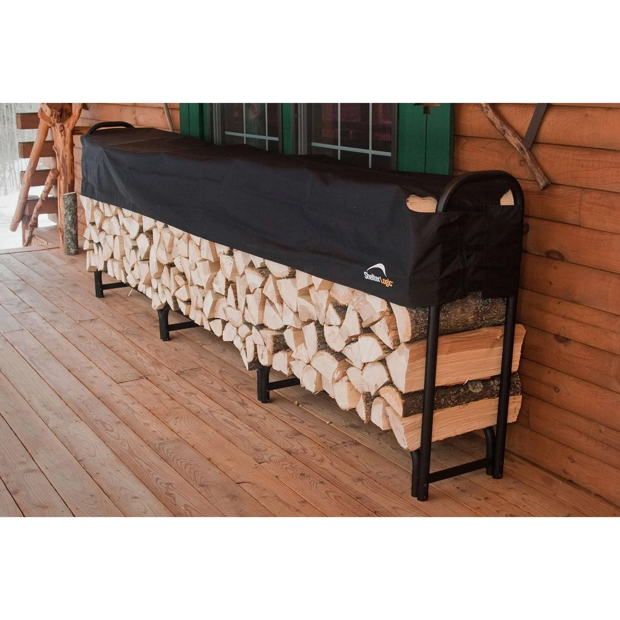 ShelterLogic 12 ft. Heavy Duty Firewood Rack with Cover