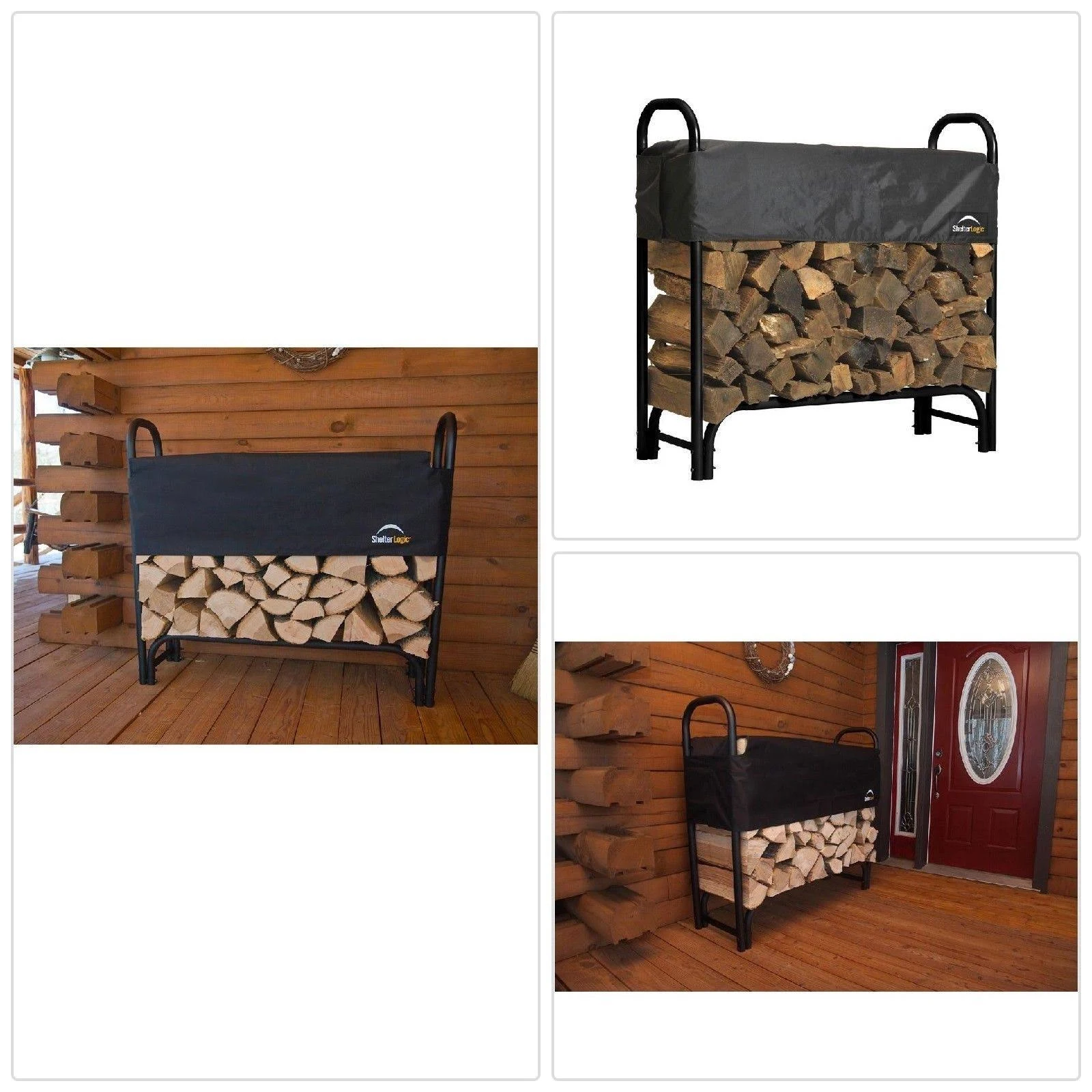 ShelterLogic 4 ft. Heavy Duty Firewood Rack with Cover