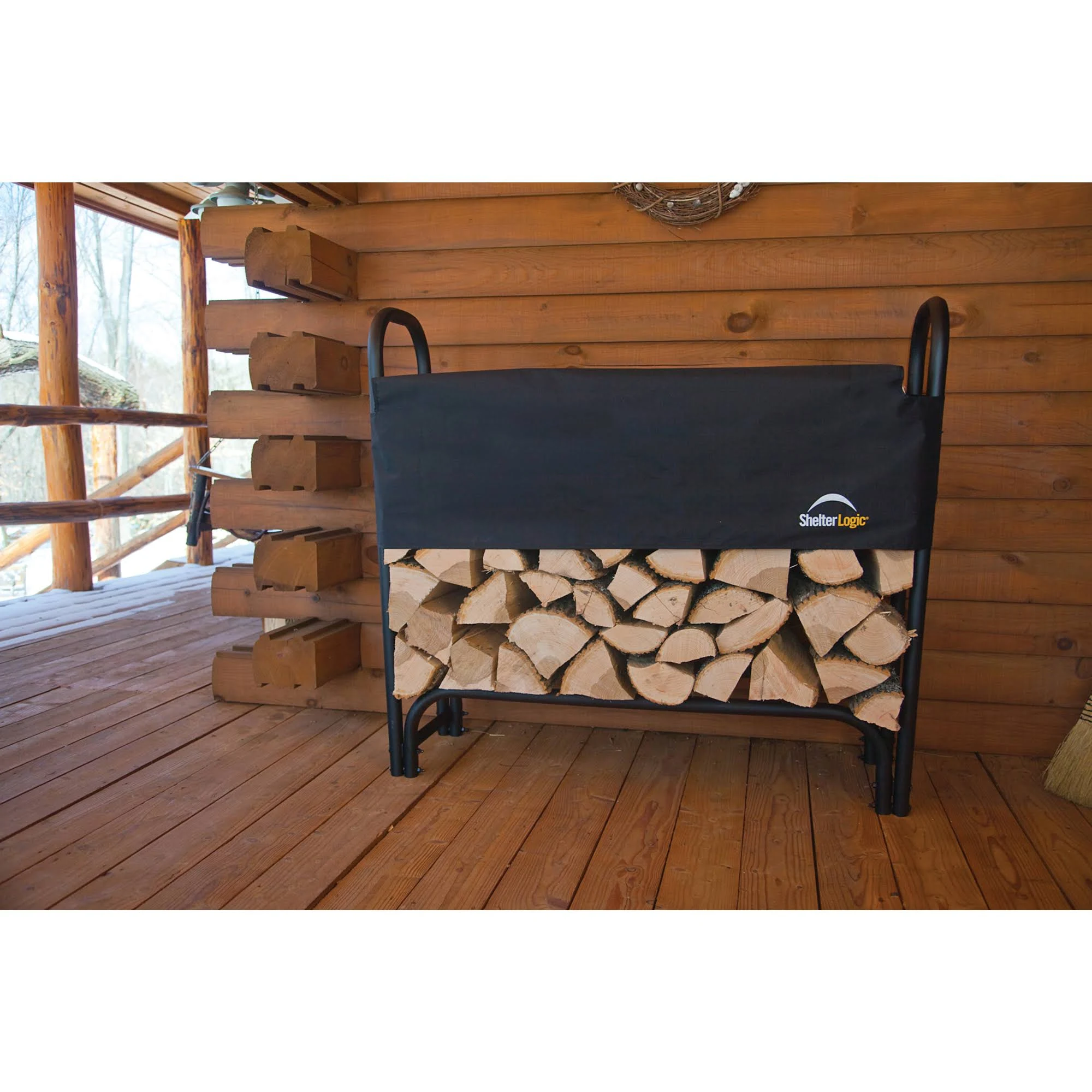 ShelterLogic 4 ft. Heavy Duty Firewood Rack with Cover