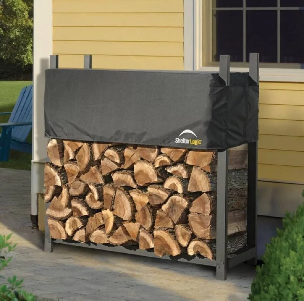 ShelterLogic 4 ft. Heavy Duty Firewood Rack with Cover