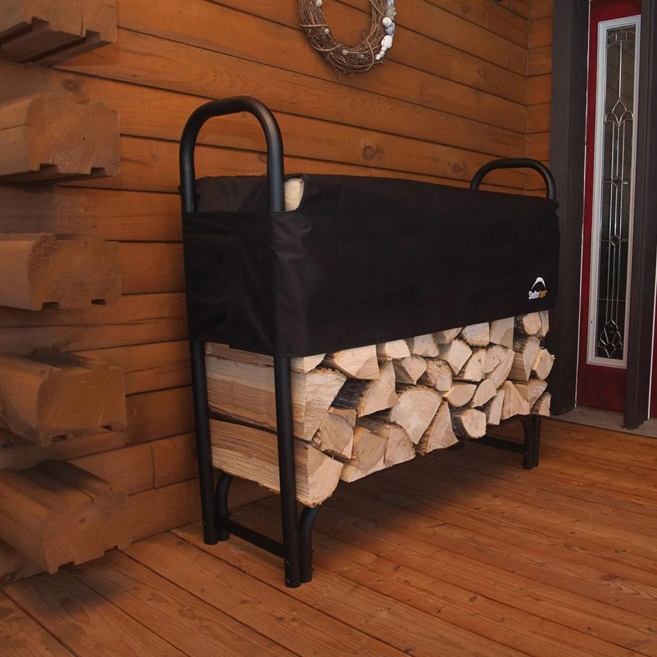 ShelterLogic 4 ft. Heavy Duty Firewood Rack with Cover