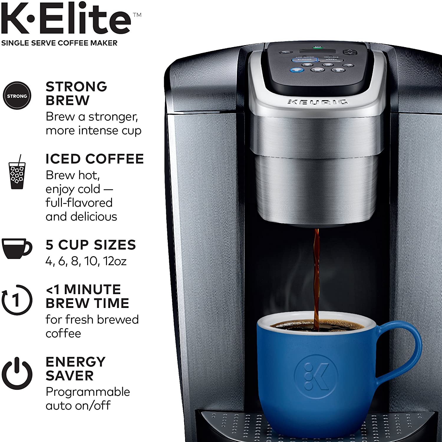 Keurig K-Elite Coffee Maker - Brushed Silver