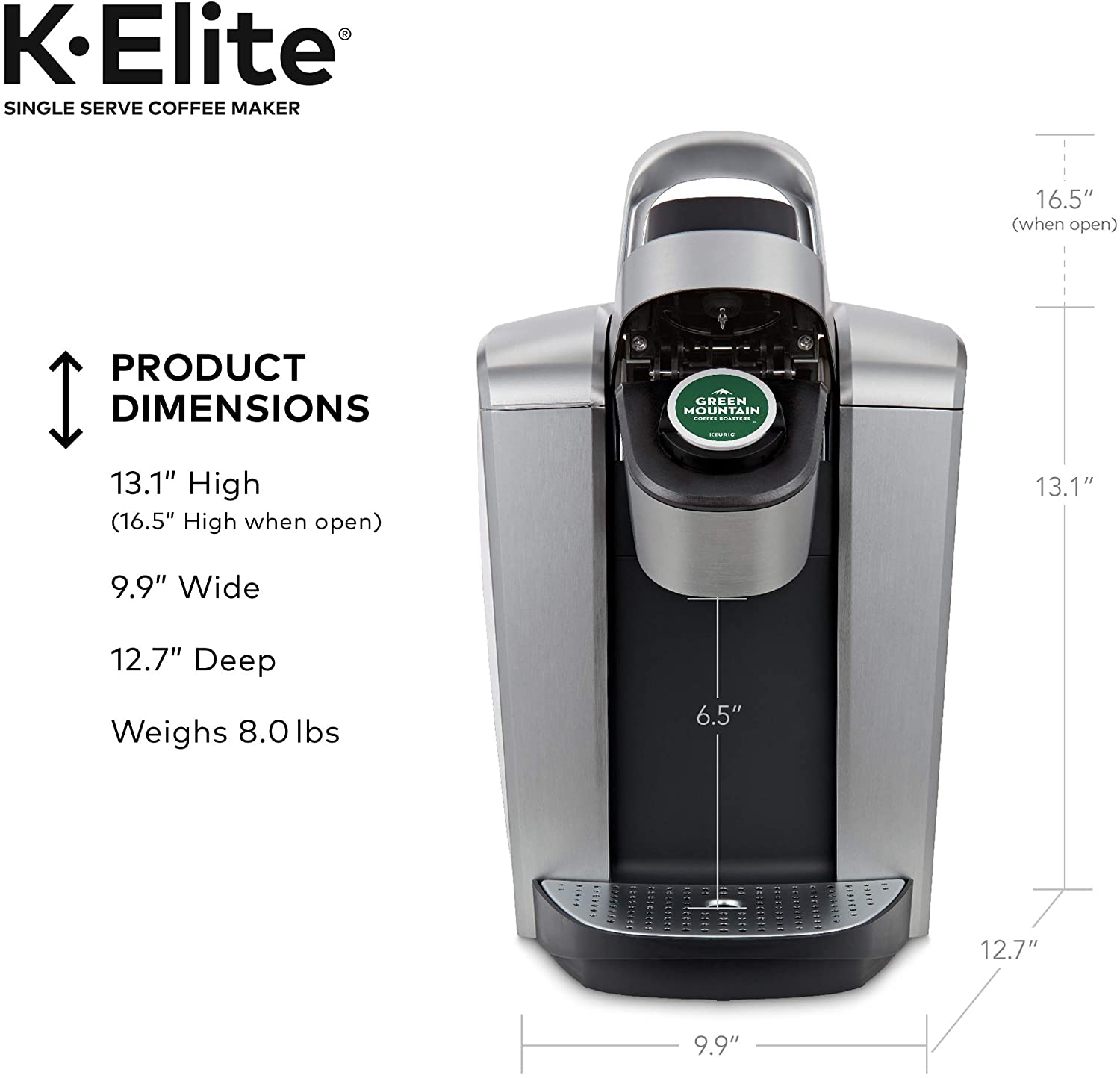 Keurig K-Elite Coffee Maker - Brushed Silver