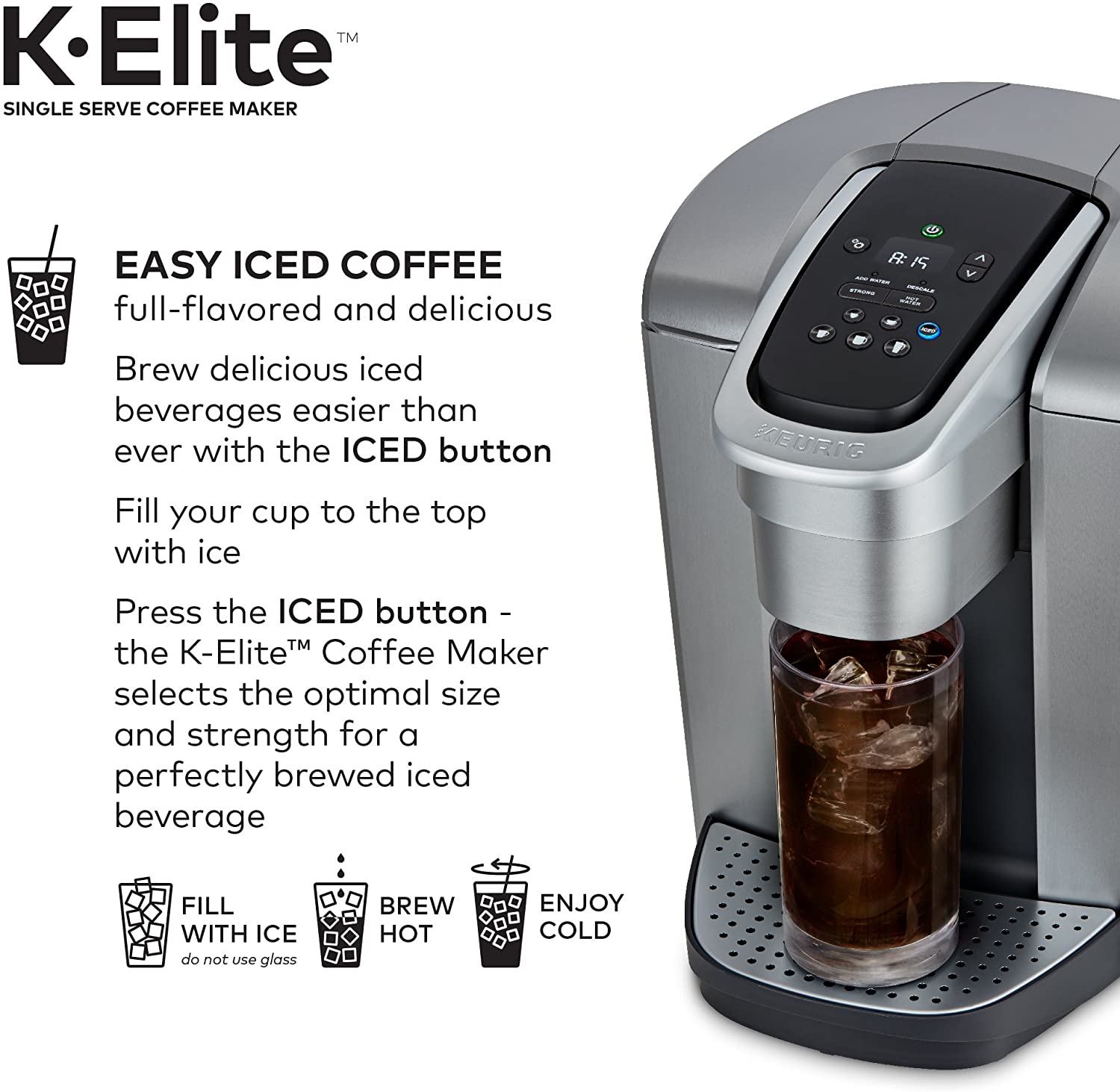 Keurig K-Elite Coffee Maker - Brushed Silver